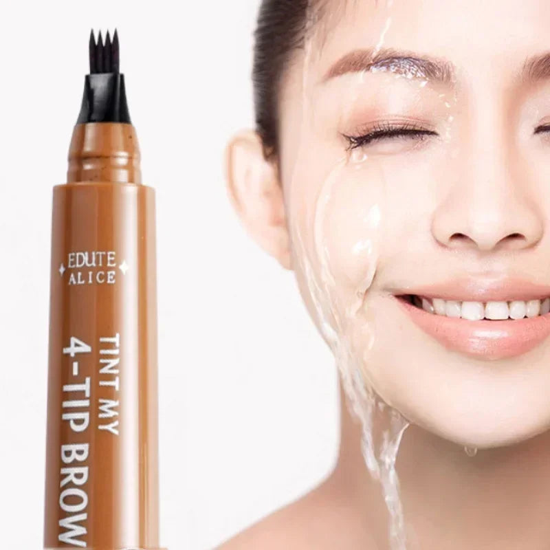 Microblading Fork Tip Eyebrow Pen - Waterproof Long Lasting Brow Pencil