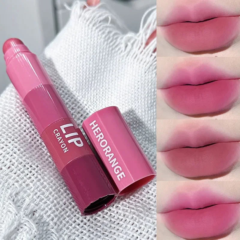 4-in-1 Matte Lipstick Crayon Kit - Waterproof Velvet Lip Color