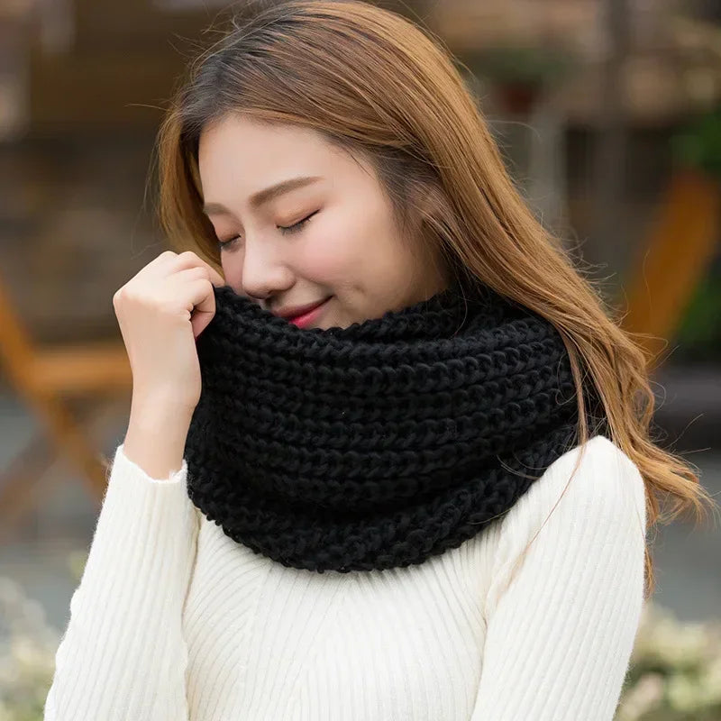 Knitted Necklace Scarf - Warm Cashmere-Feel Winter Accessory