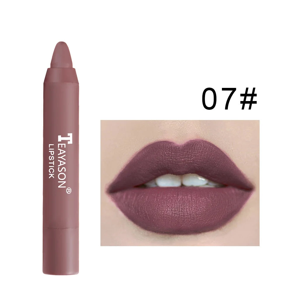 Nude Velvet Matte Lipstick Pencil - Long Lasting Waterproof Lip Color