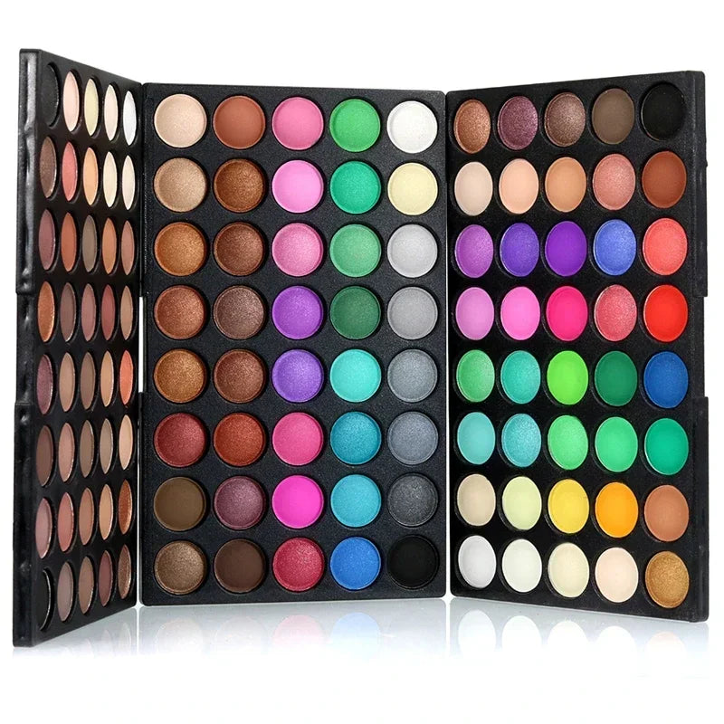 120 Color Glitter Eyeshadow Palette - Matte Shimmer Nude Makeup Kit