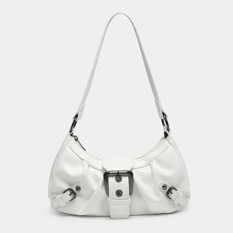 Retro Maillard Y2K Shoulder Bag - Vintage Leather Armpit Purse