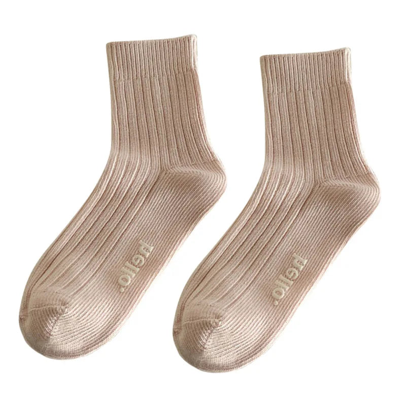 Fresh Color Breathable Crew Socks - Soft Japanese Everyday Socks