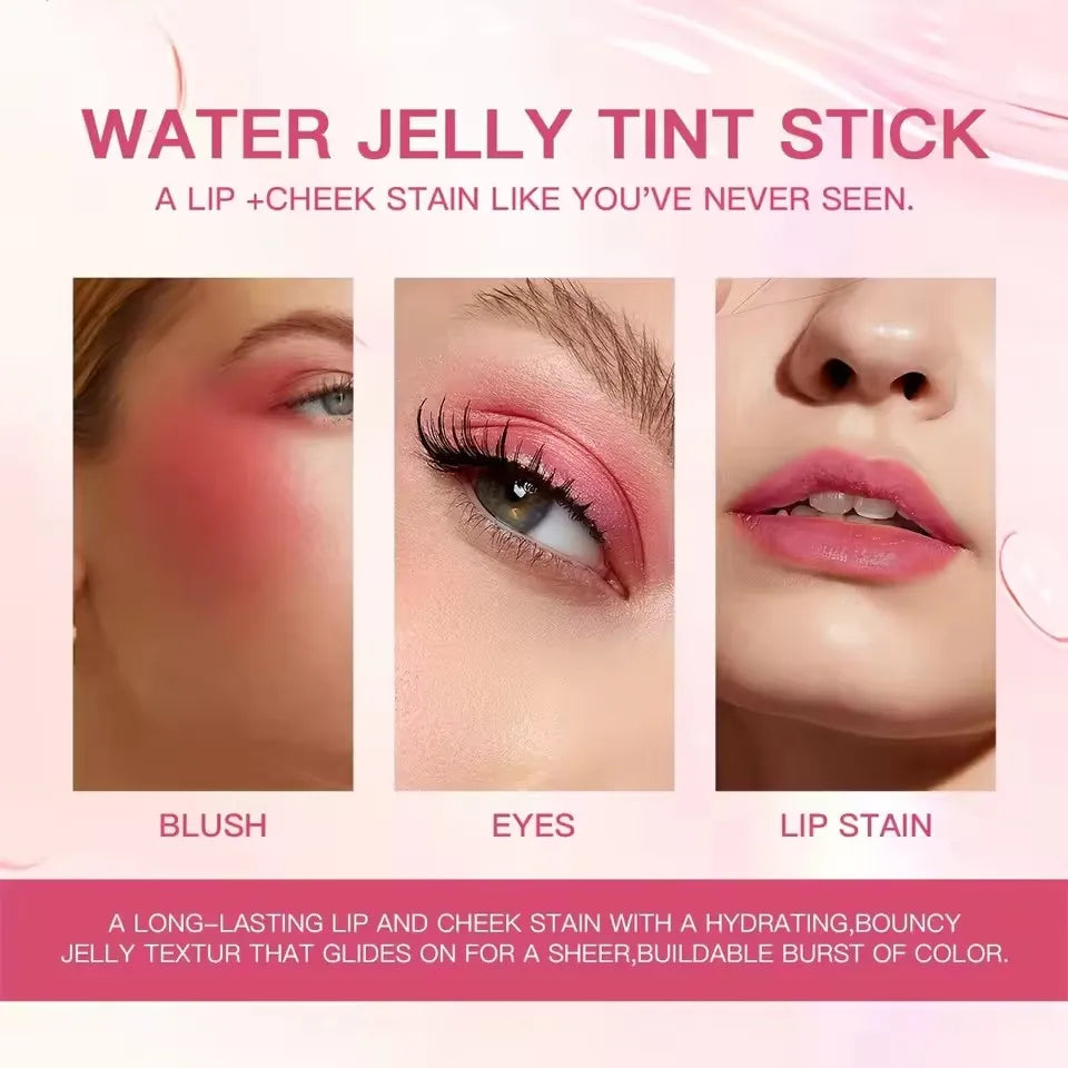 3-in-1 Jelly Blush Stick - Lip Balm Eyeshadow and Cheek Color