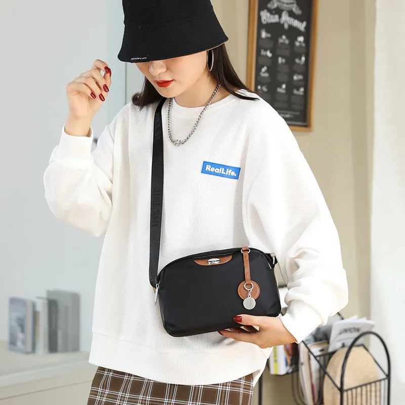 Waterproof Nylon Crossbody Bag - Large Capacity Casual Pillow Handbag