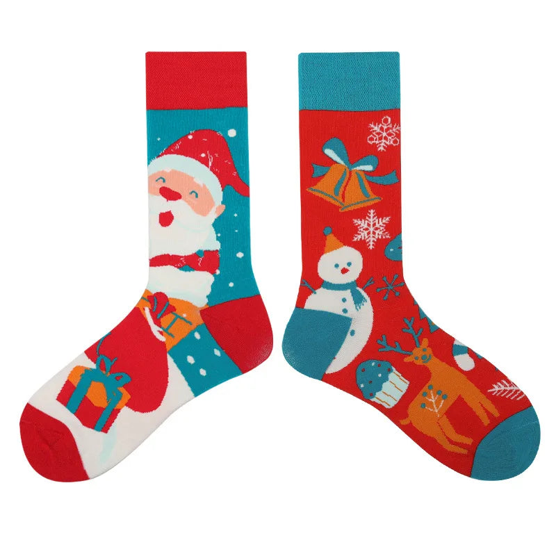 Flower Fruit Candy Cotton Socks - Colorful Unisex Mid Tube Pair