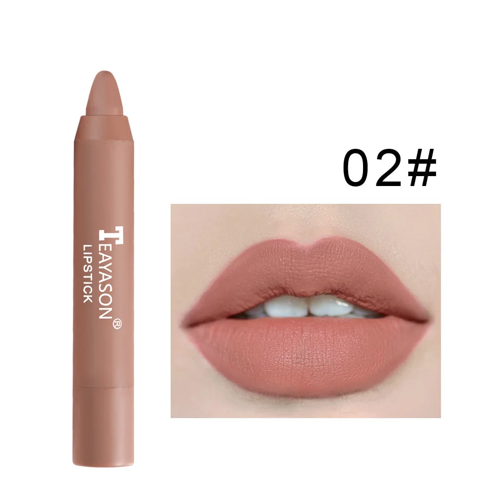Nude Velvet Matte Lipstick Pencil - Long Lasting Waterproof Lip Color