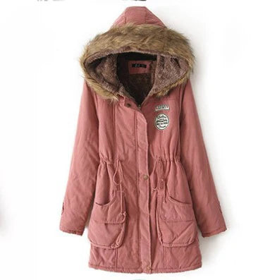 Hooded Thick Cotton Parka - Warm Winter Long Sleeve Jacket