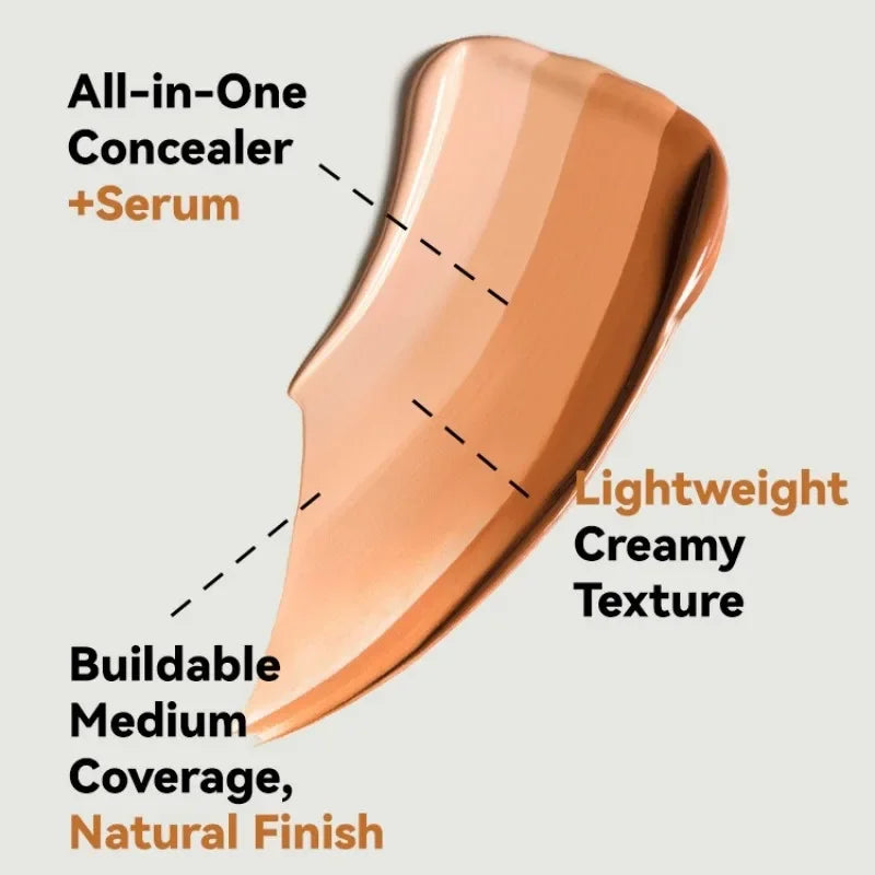 Matte Full Coverage Foundation Cream - Oil Control Waterproof Concealer