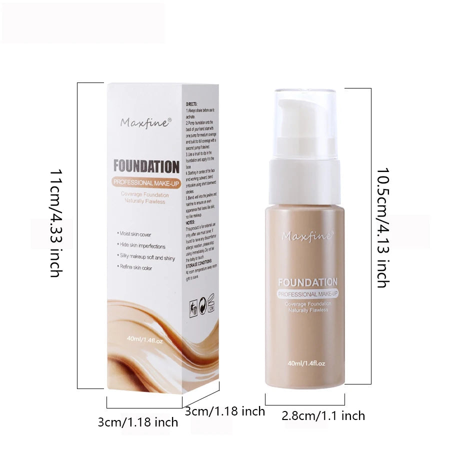 Waterproof Liquid Foundation - Sweat-Resistant Concealer Makeup