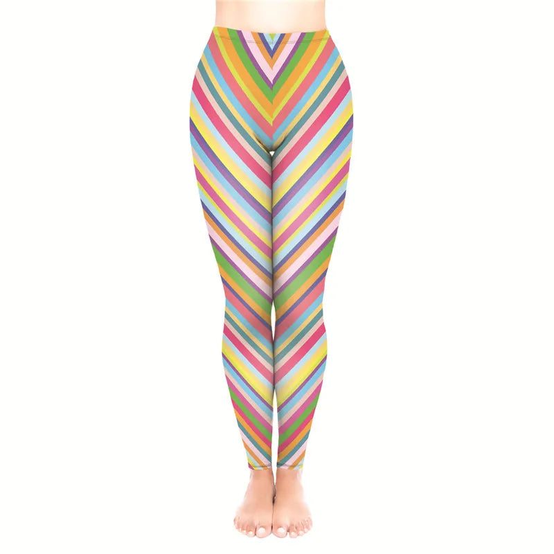 Aztec Ombre High Waist Leggings - Soft Stretch Fitness Pants