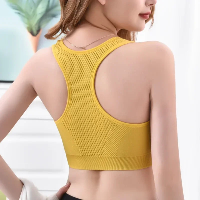 Breathable Padded Sports Bra - Sweat Absorbent Double Layer Gym Top