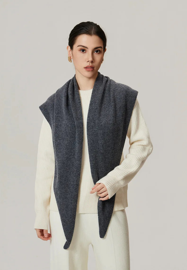 Solid Knitted Winter Scarf - Warm Cozy Fashion Accessory