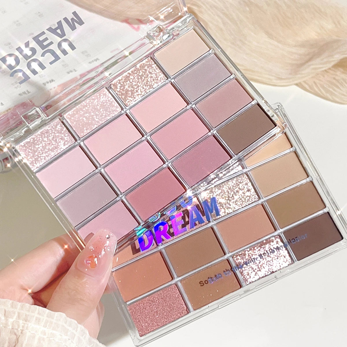 JUJU DREAM 16 Color Earth Tone Eyeshadow Palette - Matte Shimmer Makeup